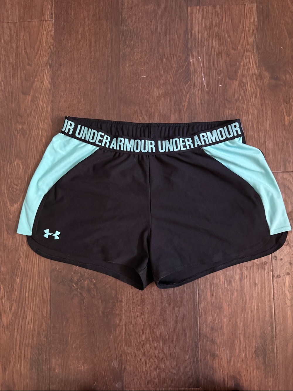 Under Armour Black & Aqua Athletic Performance Shorts